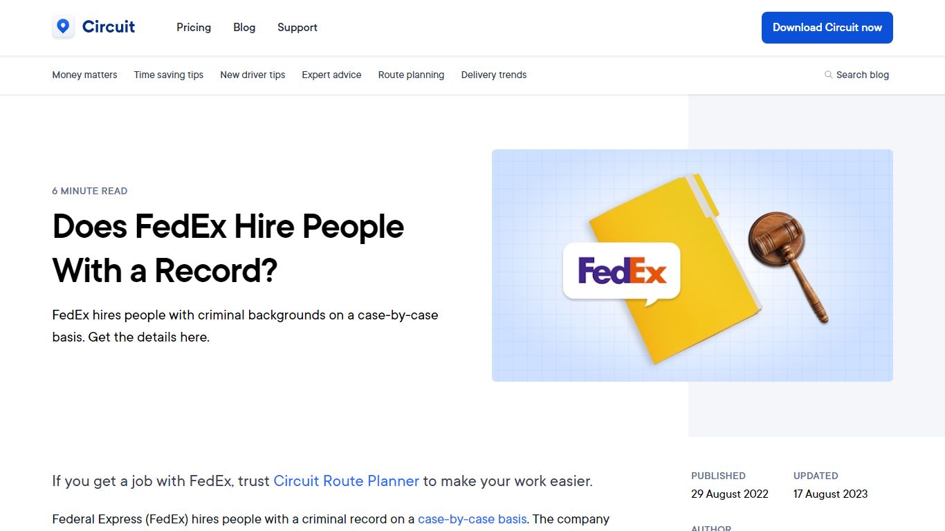 Does FedEx Hire People With a Record? - Circuit
